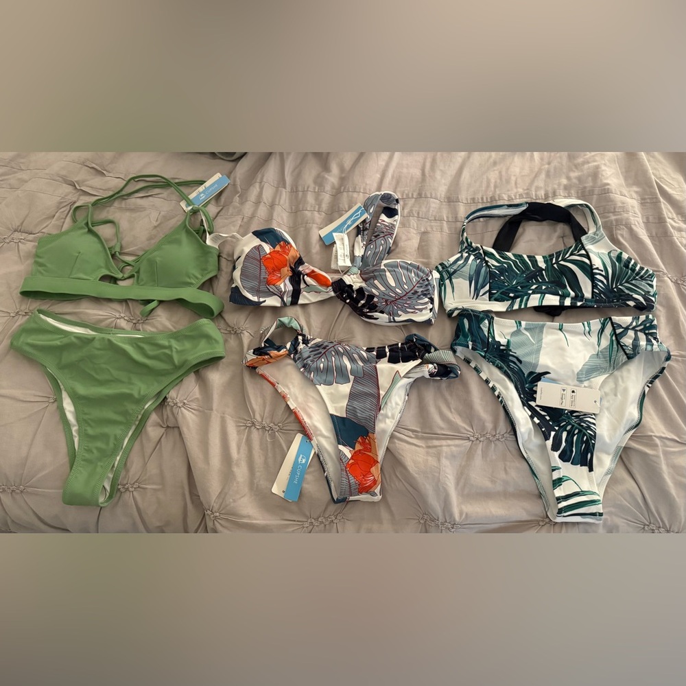 Set of 3 Cupshe Bikinis- see description
